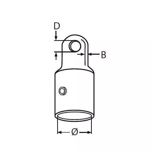 Embout pour tube A4 diamètre 22mm