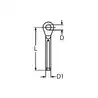 Embout à œil à sertir Inox A4 diamètre 4mm