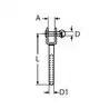 Embout à chape fixe à sertir A4 diamètre 5mm