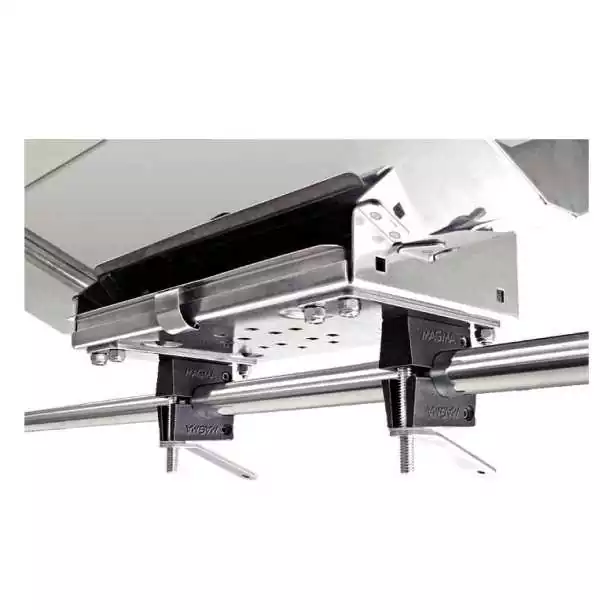 Double fixation balcon diamètre 28.5/32mm pour barbecue rectangulaire