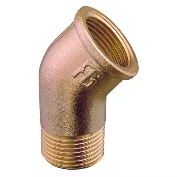 Raccord coudé 45 degrés 1" Male Femelle 25/25 mm Raccord coudé 45 degrés 1" Male Femelle 25/25 mm