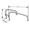 Balcon avant inox 1080 par 350 avec rotules
