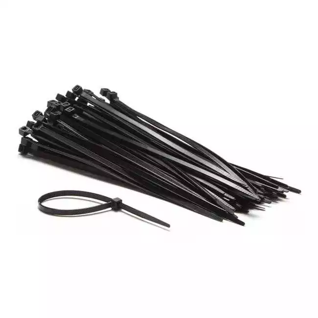 Collier nylon 2,5 x 200mm noir Vendu par 100 Attache rapide