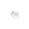 Collier de capote pour tube A4 diamètre 22mm