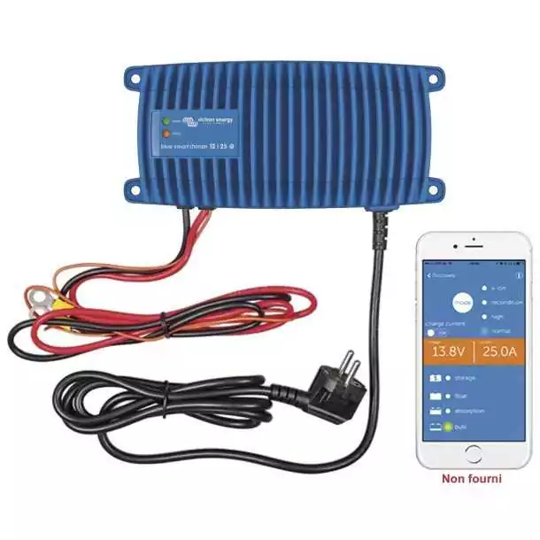 Chargeur Victron Blue Smart IP67 – 12V 25A – Étanche & Bluetooth – Chargeur marin robuste