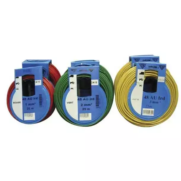 Câble 48AU Ird 7mm² rouge pour courant continu Vendu par 25m