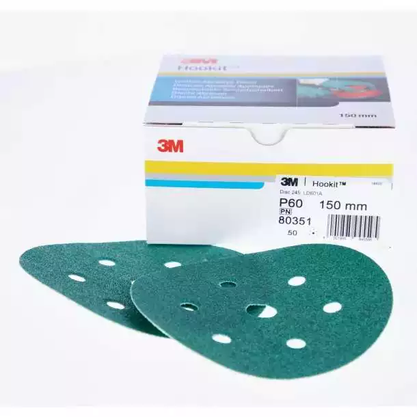 Boite de 50 disques hookit 245 diamètre 150mm P80 15 Trous