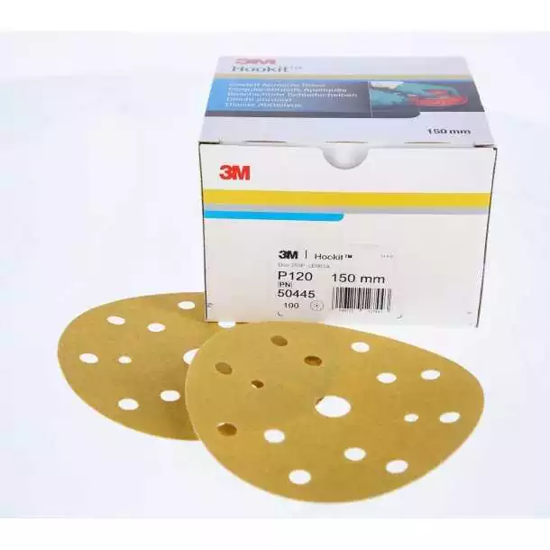 Boite de 100 disques Hookit 3M 255 diamètre 150 P320 15 Trous
