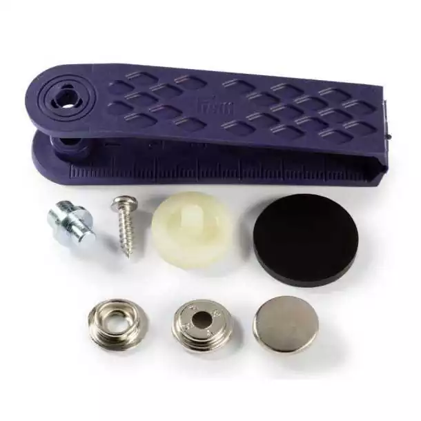 Bouton pression sans couture à visser diamètre 15mm argenté lot de 10