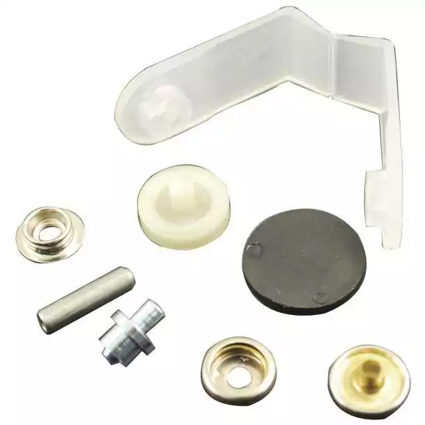 Bouton pression sans couture à visser diamètre 15mm argenté lot de 10