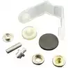 Bouton pression sans couture à visser diamètre 15mm argenté lot de 10