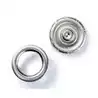 Bouton pression sans couture diamètre 18mm argenté lot de 6