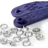 Bouton pression sans couture diamètre 18mm argenté lot de 6