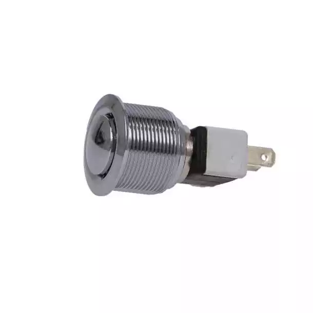 Bouton poussoir on-off chromé pour intégration tableau