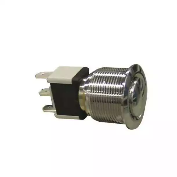 Bouton poussoir on-off chromé pour intégration tableau