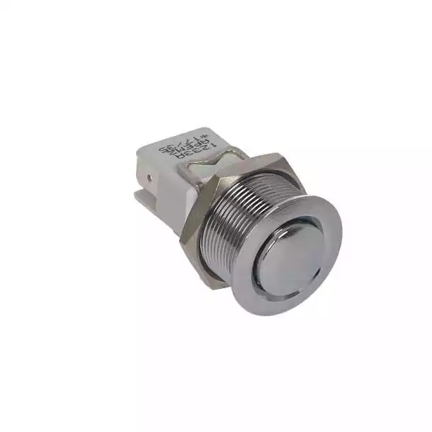 Bouton poussoir mon-off chromé Vendu par 20