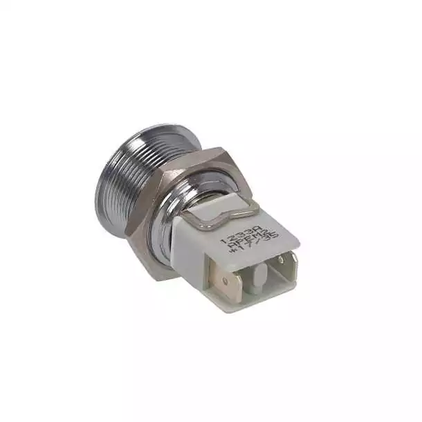 Bouton poussoir mon-off chromé Vendu par 20