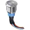 Bouton poussoir Inverseur led bleue 12V diamètre 19mm