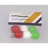 Boule de ferlette ø26mm blanche rouge verte les 6