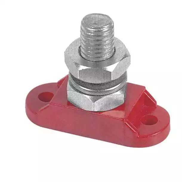 Borne de connexion isolé rouge diamètre 10mm