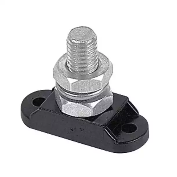 Borne de connexion isolé noir diamètre 10mm avec couvercle