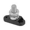 Borne de connexion isolé noir diamètre 10mm avec couvercle