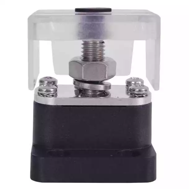 Borne de connexion isolé noir diamètre 10mm avec couvercle