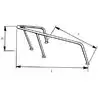 Balcon avant inox 1450 par 350 avec rotules