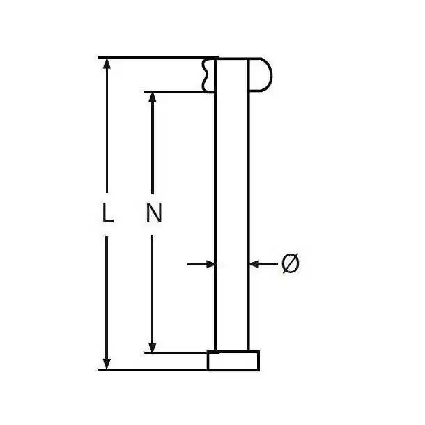 Axe à languette Inox A2 diamètre 6 x 56mm