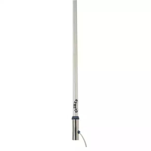 Antenne VHF RA1225HP 6db fouet fibre 2,4m câble 6m embase inox