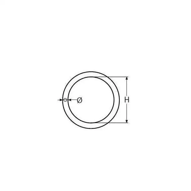 Anneau rond soudé poli A4 diamètre 6 x 45mm
