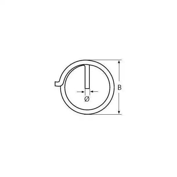 Anneau brisé Inox A4 diamètre 1 x 10mm