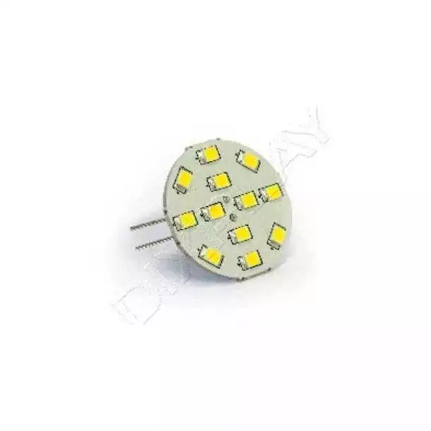 Ampoule G4 verticale 8-35V 2W 12 LED blanc chaud diamètre 30mm