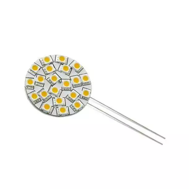 Ampoule G4 horizontale 8-35V 3W 21 LED blanc chaud diamètre 35mm