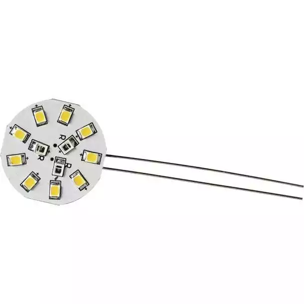 Ampoule G4 horizontale 8-35V 1,5W 9+3 LED blanc chaud + rouge