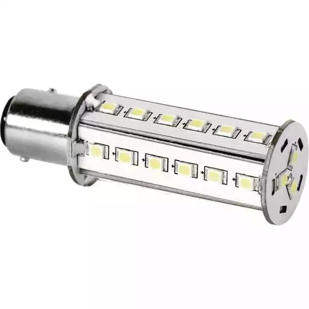 Ampoule BAY15D 8-35V 3W 33 LED blanc chaud diamètre 22x68mm