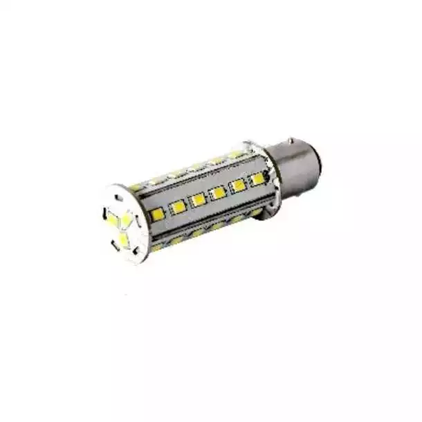 Ampoule BA15D 8-35V 3W 33 LED blanc chaud diamètre 22x68mm