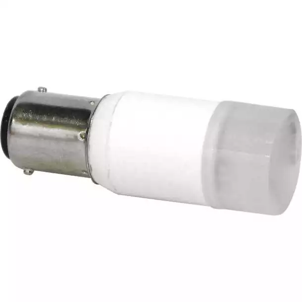Ampoule BA15D 8-35V 2W 1 LED blanc froid 54,8x19,7mm