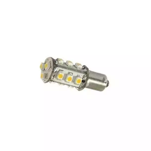 Ampoule BA15D 8-35V 2,5W 18 LED blanc chaud diamètre 22x45mm