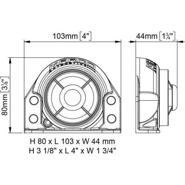 Avertisseur alarme de recul BK1 85-95 dB 6/100V