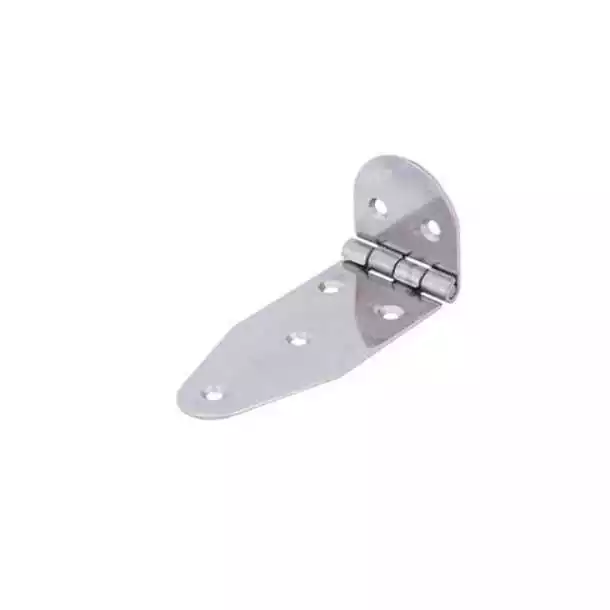 Charnière semi-ronde inox 130x40mm lot de 2