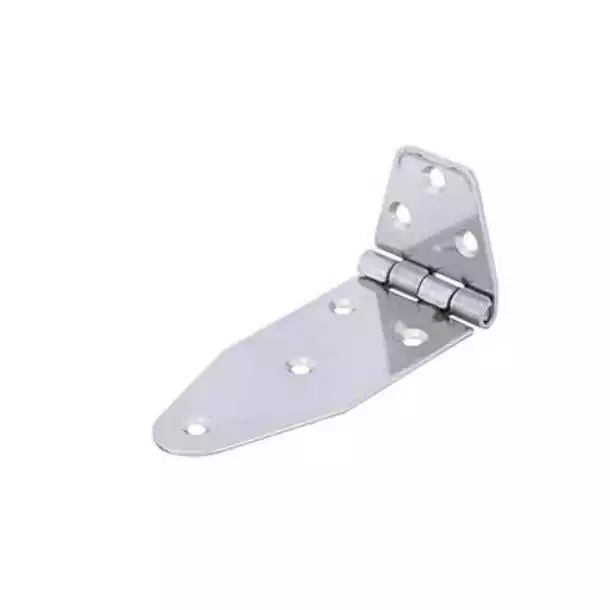 Charnière semi-ovale inox 125x40mm lot de 2