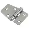Charnière semi-hexagonale inox axe imperdable 65x40mm lot de 2