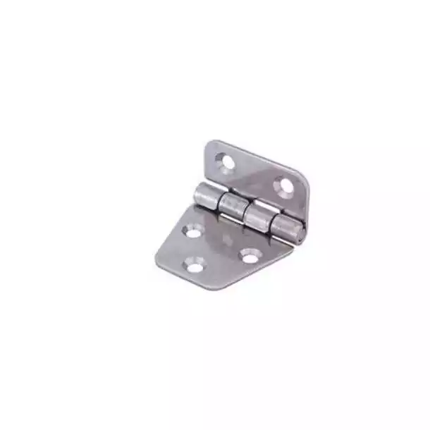 Charnière semi-hexagonale inox 55x40mm lot de 2
