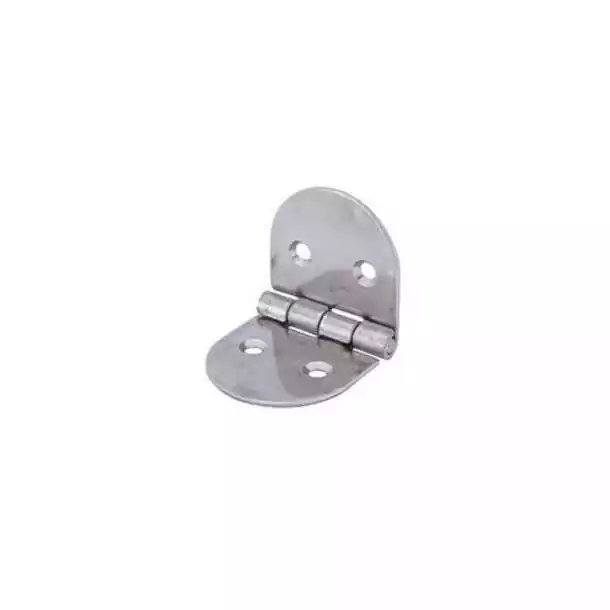 Charnière ronde inox 75x40mm lot de 2