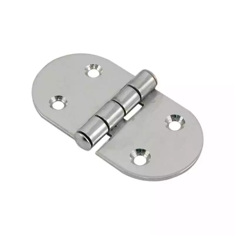 Charnière ronde inox axe imperdable 75x40mm lot de 2 Charnière ronde inox axe imperdable 75x40mm lot de 2