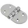 Charnière ronde inox axe imperdable 75x40mm lot de 2