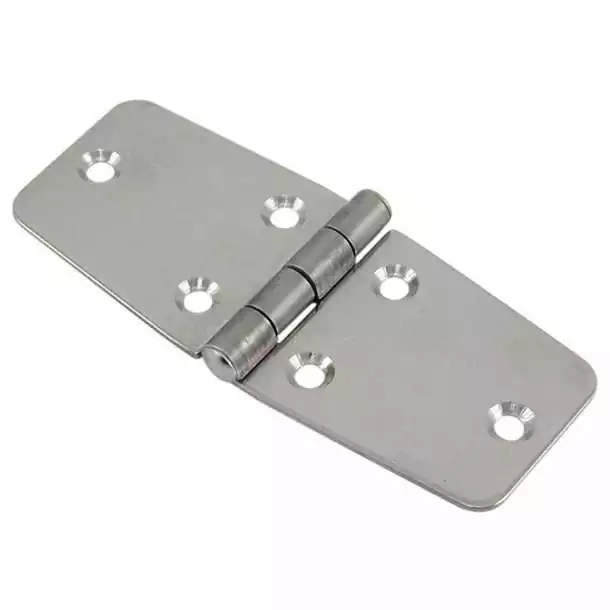 Charnière hexagonale inox 100x40mm lot de 2
