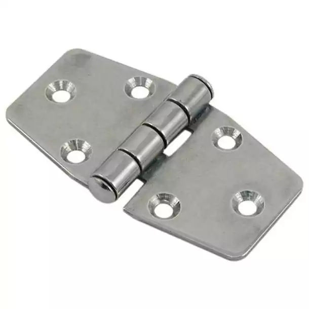 Charnière hexagonale inox axe imperdable 80x40mm lot de 2