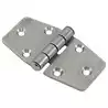 Charnière hexagonale inox axe imperdable 80x40mm lot de 2